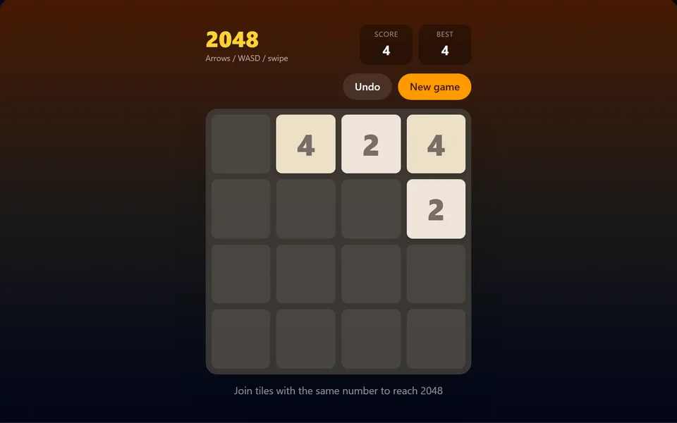 2048 gameplay