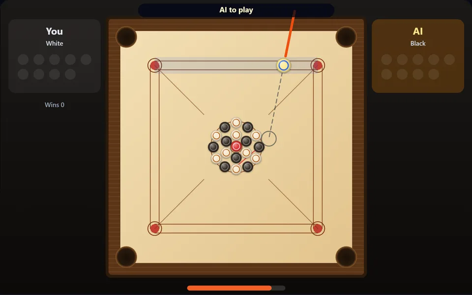 Carrom gameplay