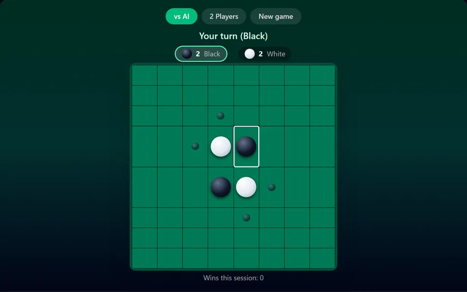 Reversi gameplay