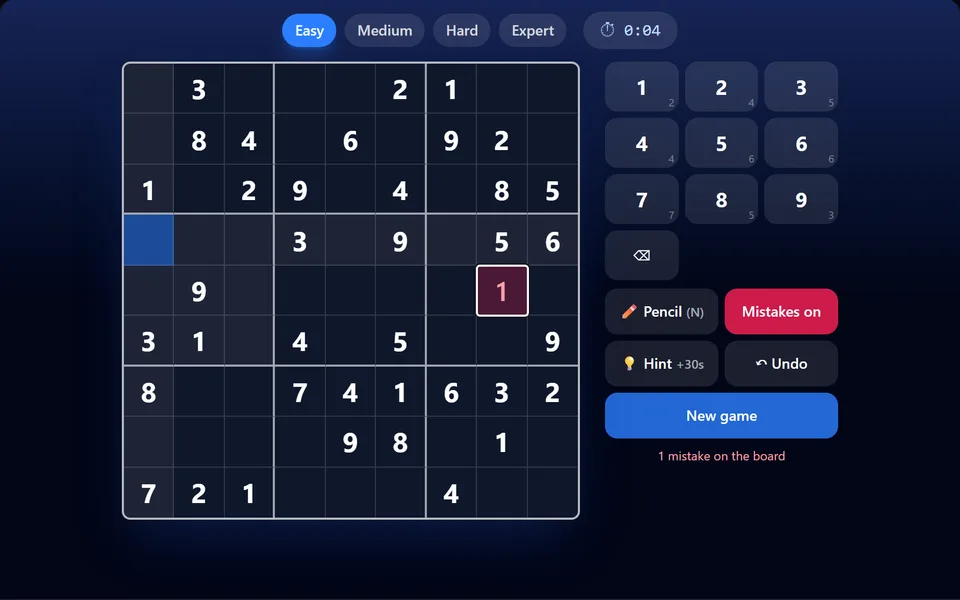 Sudoku gameplay